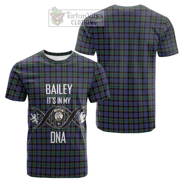 Fletcher Modern Tartan Cotton T-shirt with Family Crest DNA In Me Style