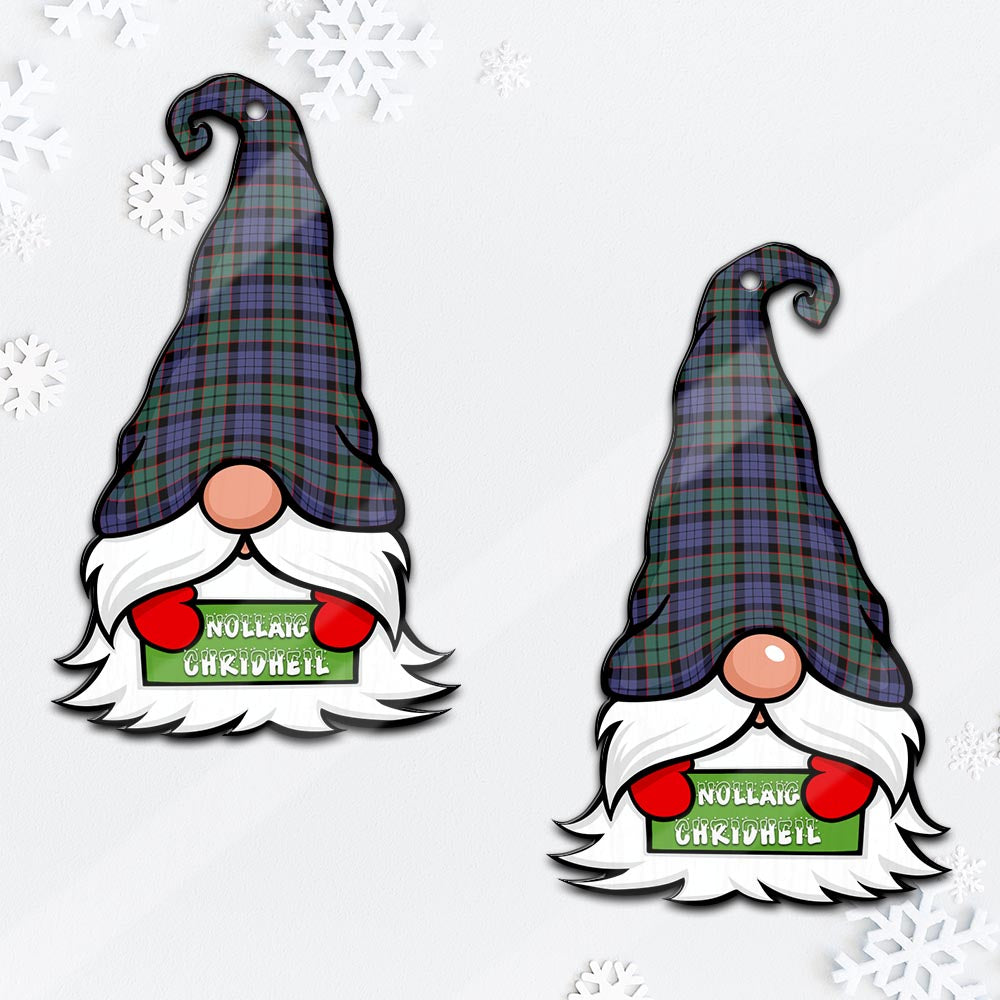 Fletcher Modern Gnome Christmas Ornament with His Tartan Christmas Hat Mica Ornament - Tartanvibesclothing