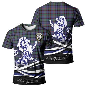 Fletcher Modern Tartan T-Shirt with Alba Gu Brath Regal Lion Emblem