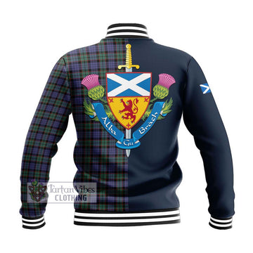 Fletcher Modern Tartan Baseball Jacket with Scottish Lion Royal Arm Half Style