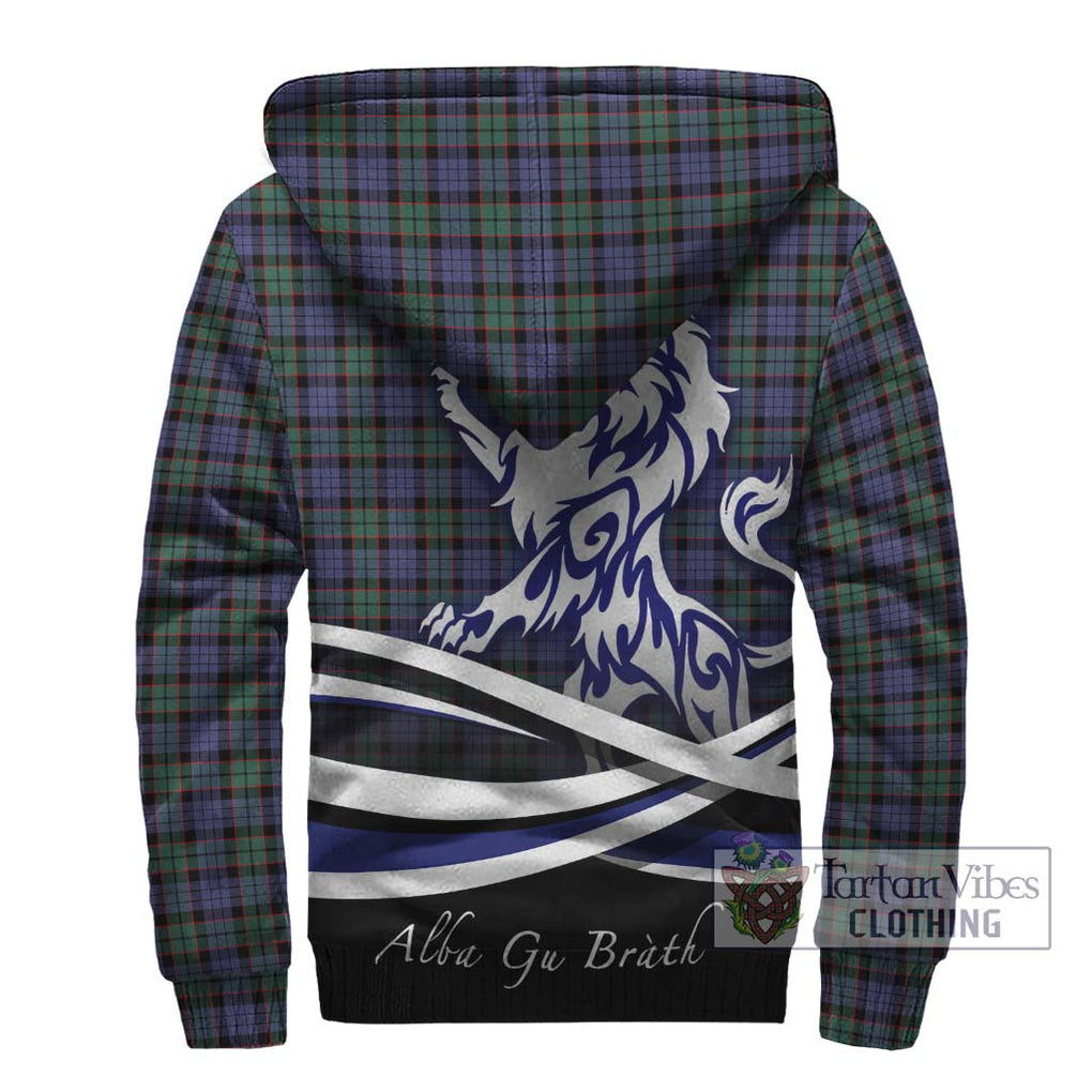 Fletcher Modern Tartan Sherpa Hoodie with Alba Gu Brath Regal Lion Emblem - Tartanvibesclothing Shop