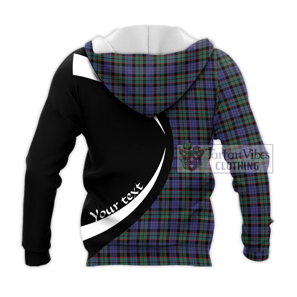 Fletcher Modern Tartan Knitted Hoodie with Family Crest Circle Style - Tartan Vibes Clothing