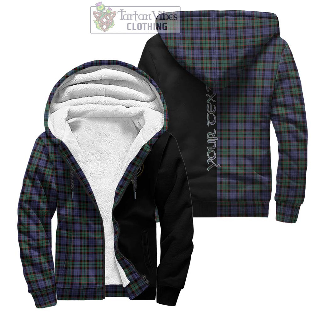 Fletcher Modern Tartan Sherpa Hoodie with Family Crest and Half Of Me Style Unisex - Tartanvibesclothing Shop