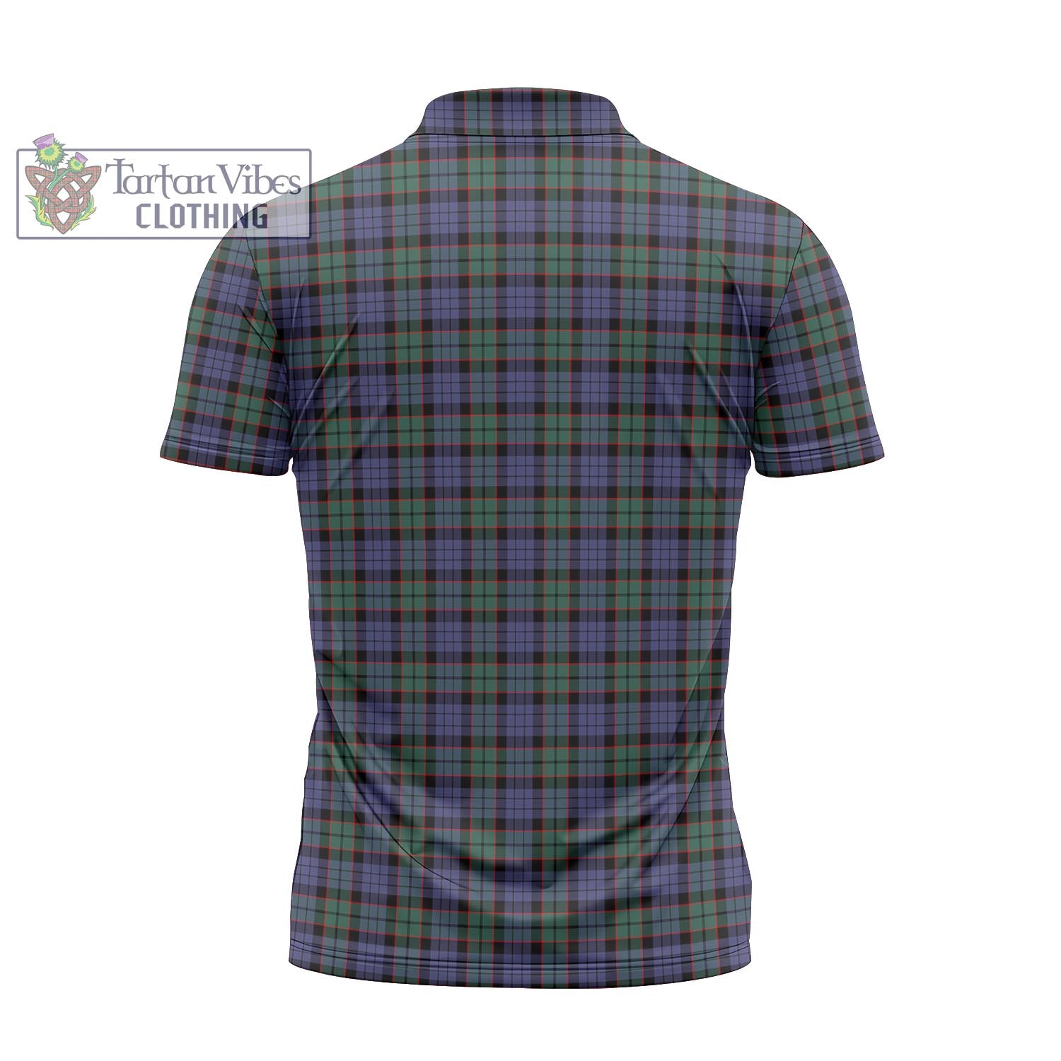 Tartan Vibes Clothing Fletcher Modern Tartan Zipper Polo Shirt with Family Crest