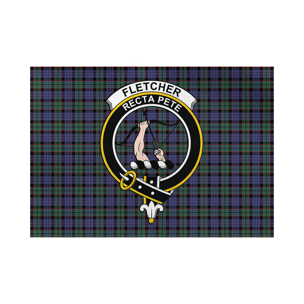 Fletcher Modern Tartan Flag with Family Crest - Tartan Vibes Clothing