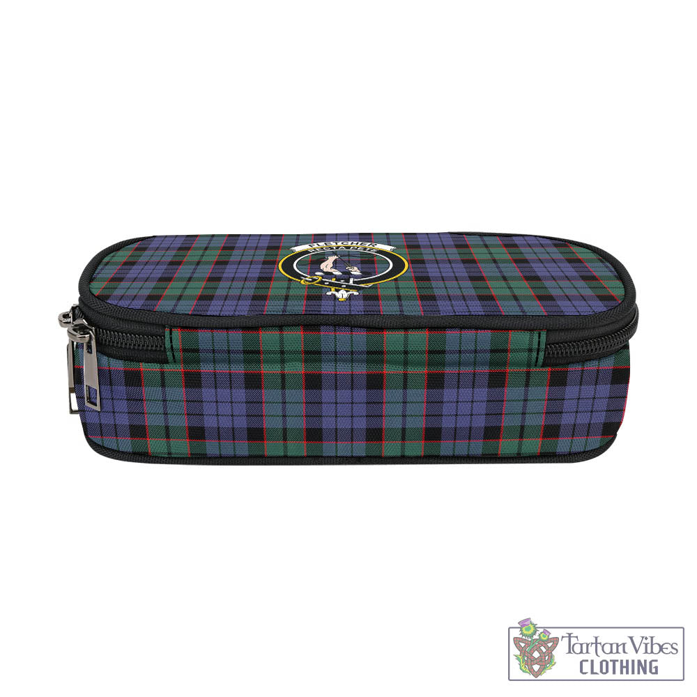 Tartan Vibes Clothing Fletcher Modern Tartan Pen and Pencil Case with Family Crest