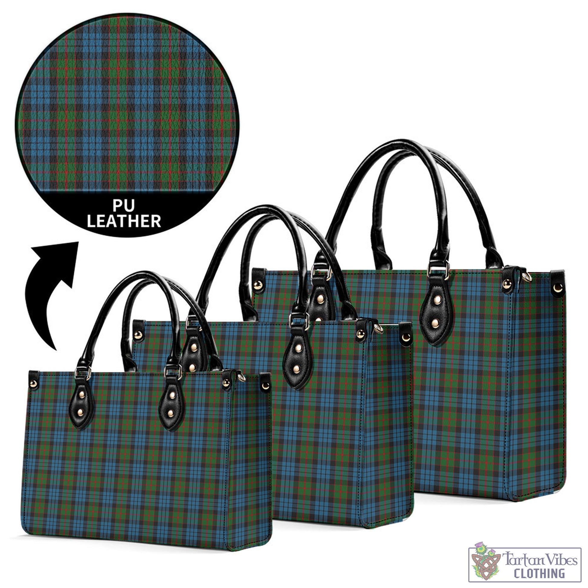 Tartan Vibes Clothing Fletcher of Dunans Tartan Luxury Leather Handbags