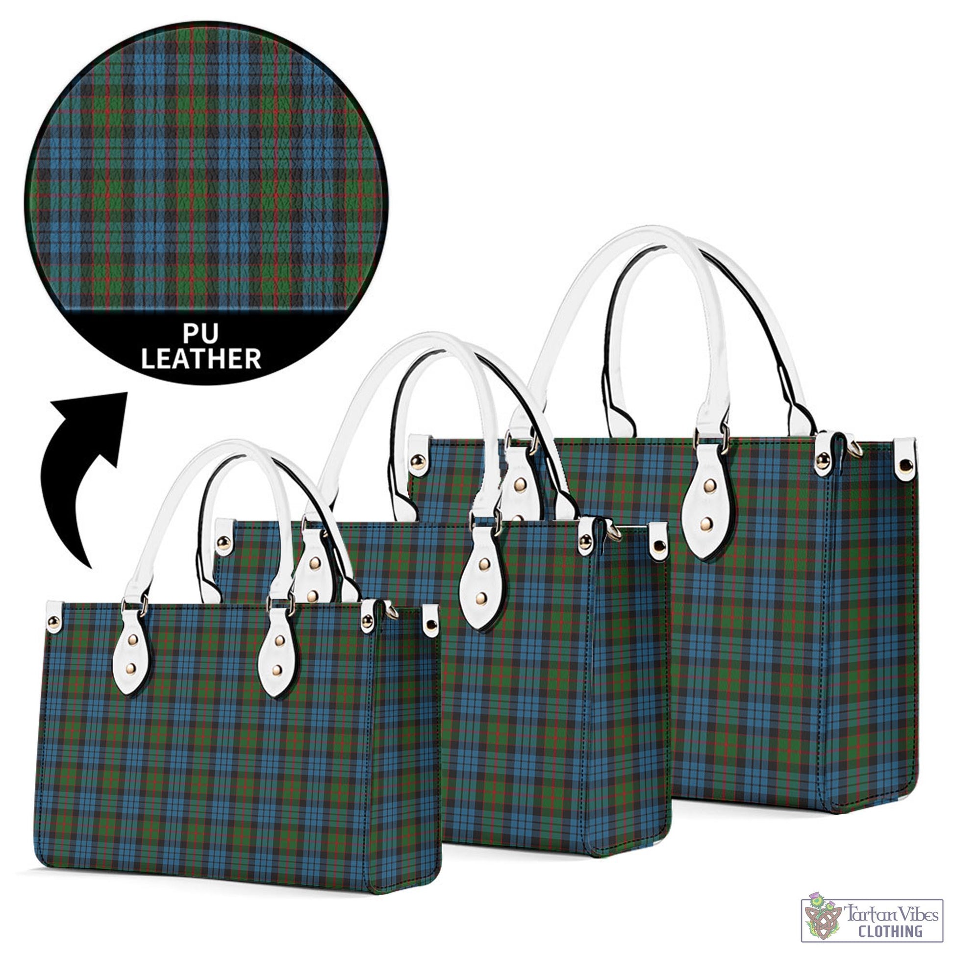 Tartan Vibes Clothing Fletcher of Dunans Tartan Luxury Leather Handbags