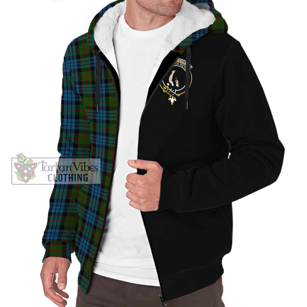 Fletcher of Dunans Tartan Sherpa Hoodie with Family Crest and Half Of Me Style Unisex S - Tartanvibesclothing Shop