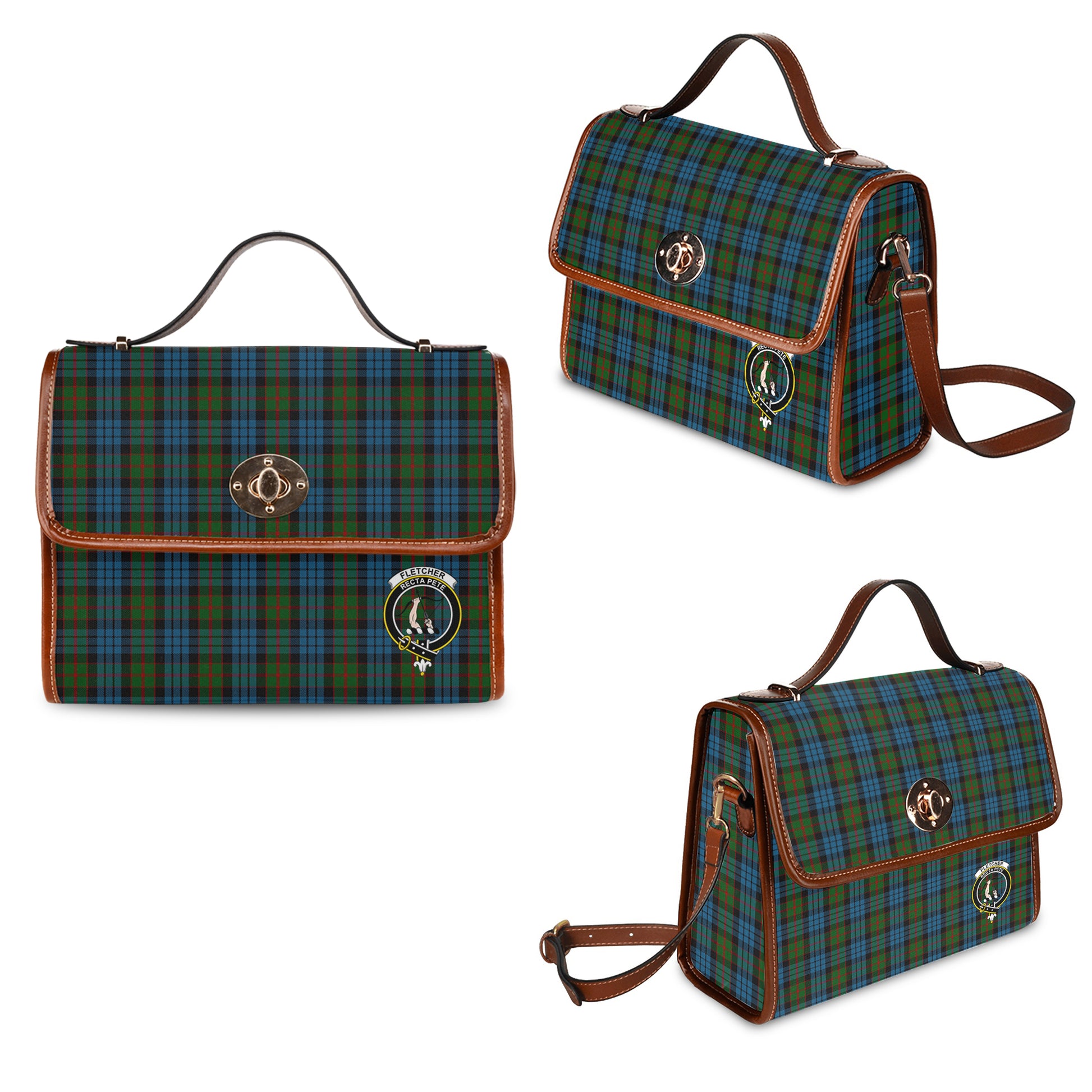 fletcher-of-dunans-tartan-leather-strap-waterproof-canvas-bag-with-family-crest