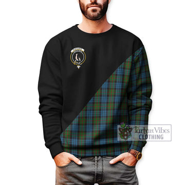 Fletcher of Dunans Tartan Sweatshirt with Family Crest and Military Logo Style