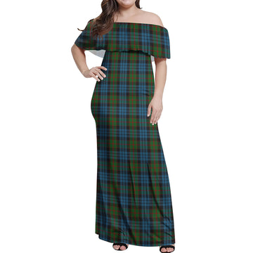 Fletcher of Dunans Tartan Off Shoulder Long Dress