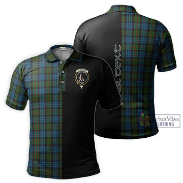 Fletcher of Dunans Tartan Polo Shirt with Family Crest and Half Of Me Style