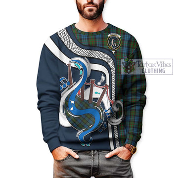 Fletcher of Dunans Tartan Sweatshirt with Epic Bagpipe Style