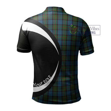 Fletcher of Dunans Tartan Men's Polo Shirt with Family Crest Circle Style