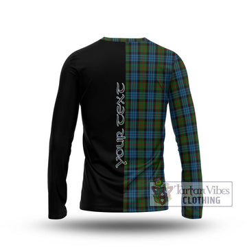 Fletcher of Dunans Tartan Long Sleeve T-Shirt with Family Crest and Half Of Me Style