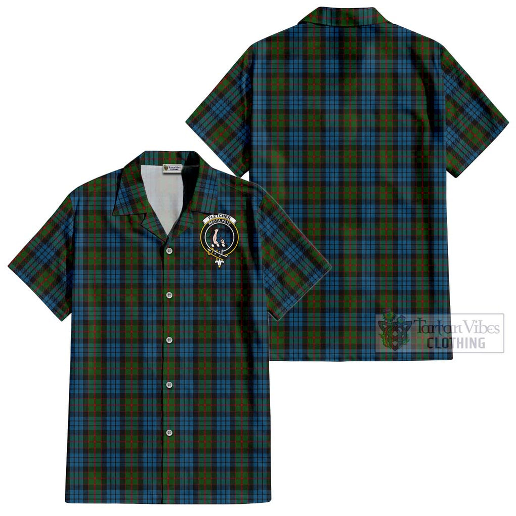 Fletcher of Dunans Tartan Cotton Hawaiian Shirt with Family Crest Kid - Tartan Vibes Clothing