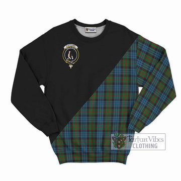 Fletcher of Dunans Tartan Sweatshirt with Family Crest and Military Logo Style