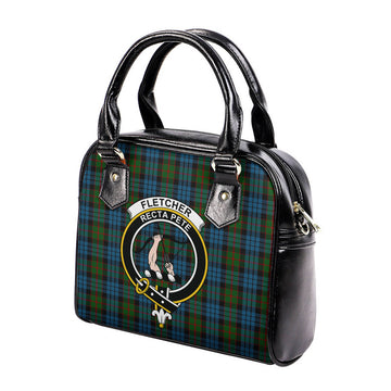 Fletcher of Dunans Tartan Shoulder Handbags with Family Crest