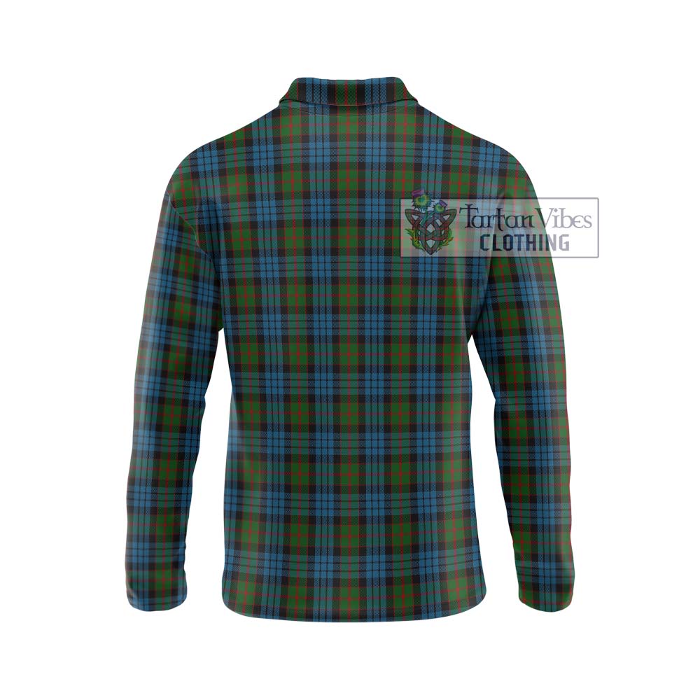 Fletcher of Dunans Tartan Long Sleeve Polo Shirt with Family Crest DNA In Me Style - Tartanvibesclothing Shop