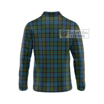 Fletcher of Dunans Tartan Long Sleeve Polo Shirt with Family Crest DNA In Me Style