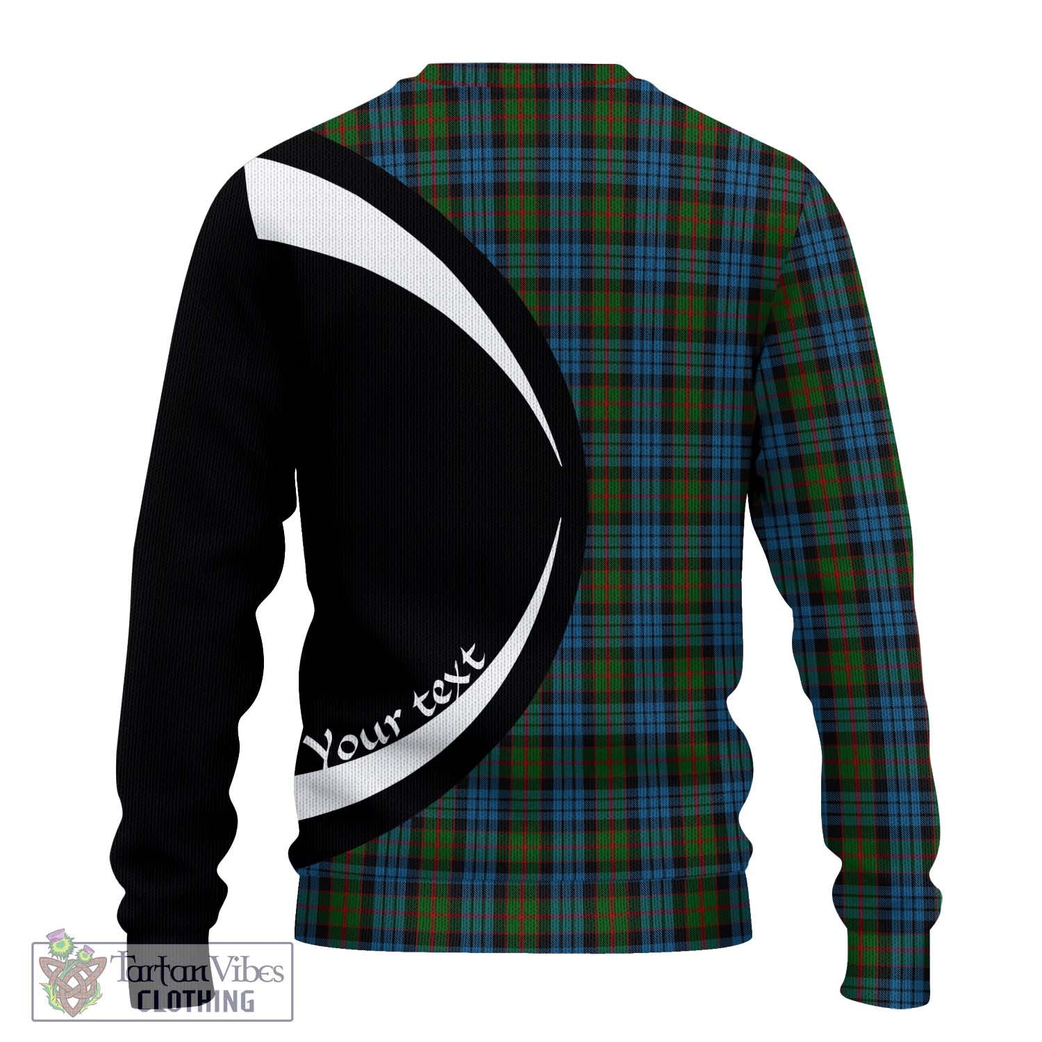 Fletcher of Dunans Tartan Ugly Sweater with Family Crest Circle Style - Tartan Vibes Clothing