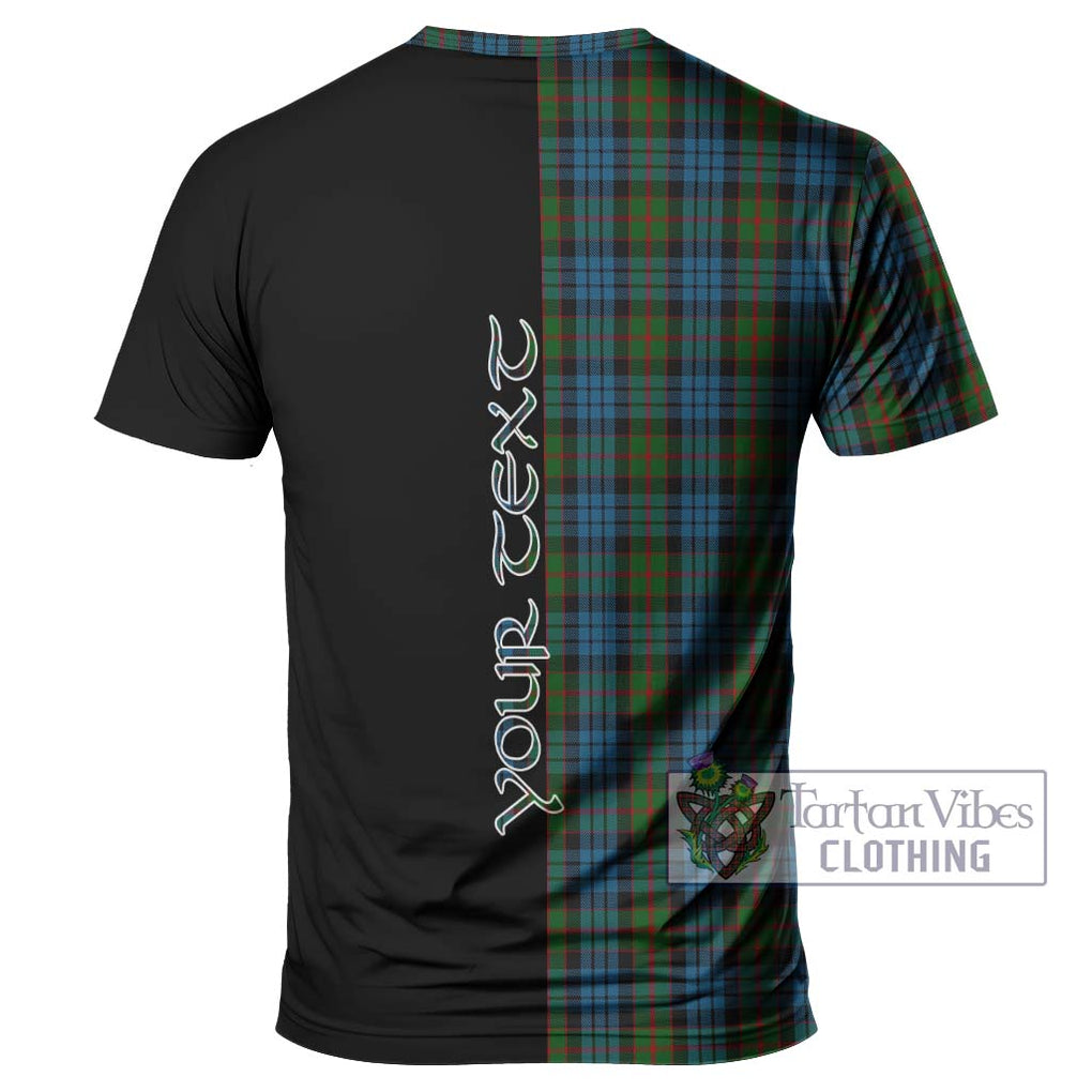 Fletcher of Dunans Tartan T-Shirt with Family Crest and Half Of Me Style - Tartanvibesclothing Shop