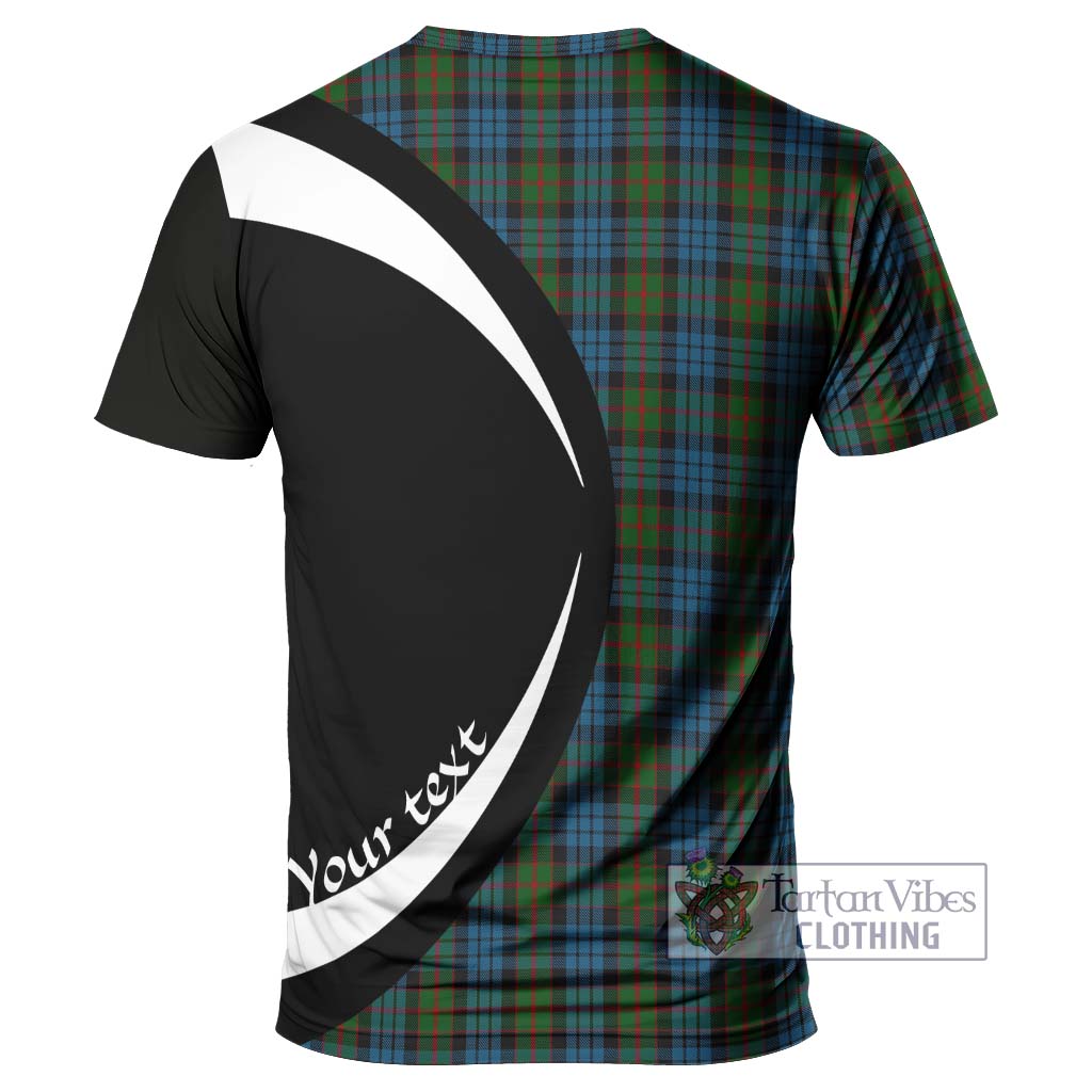 Tartan Vibes Clothing Fletcher of Dunans Tartan T-Shirt with Family Crest Circle Style