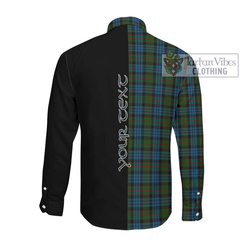 Fletcher of Dunans Tartan Long Sleeve Button Shirt with Family Crest and Half Of Me Style Men's Shirt - Tartanvibesclothing Shop