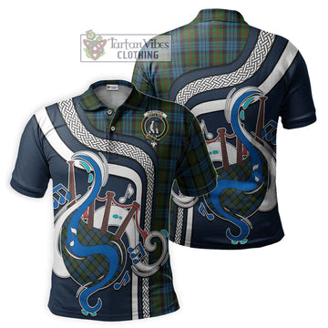 Fletcher of Dunans Tartan Polo Shirt with Epic Bagpipe Style