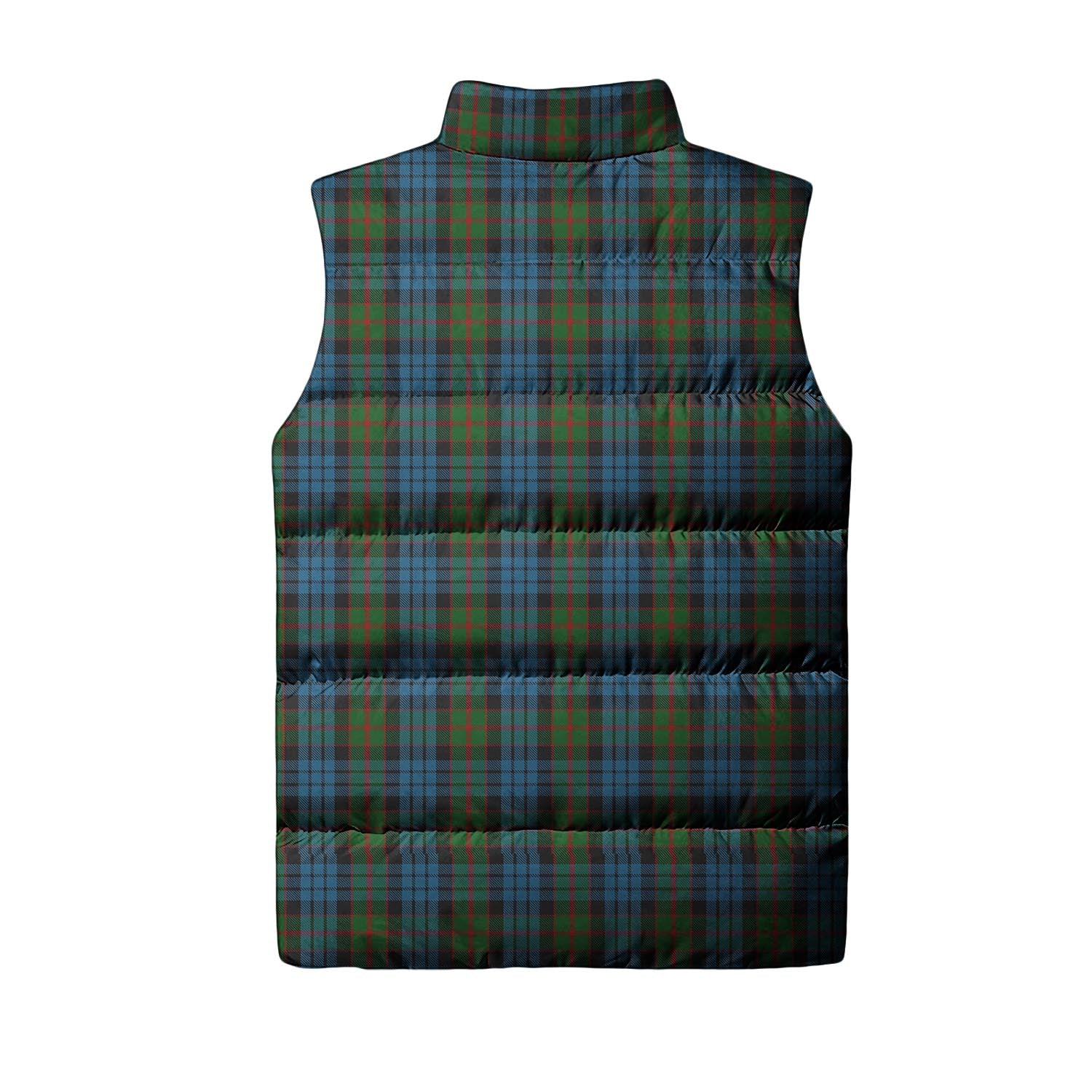 Fletcher of Dunans Tartan Sleeveless Puffer Jacket with Family Crest - Tartanvibesclothing