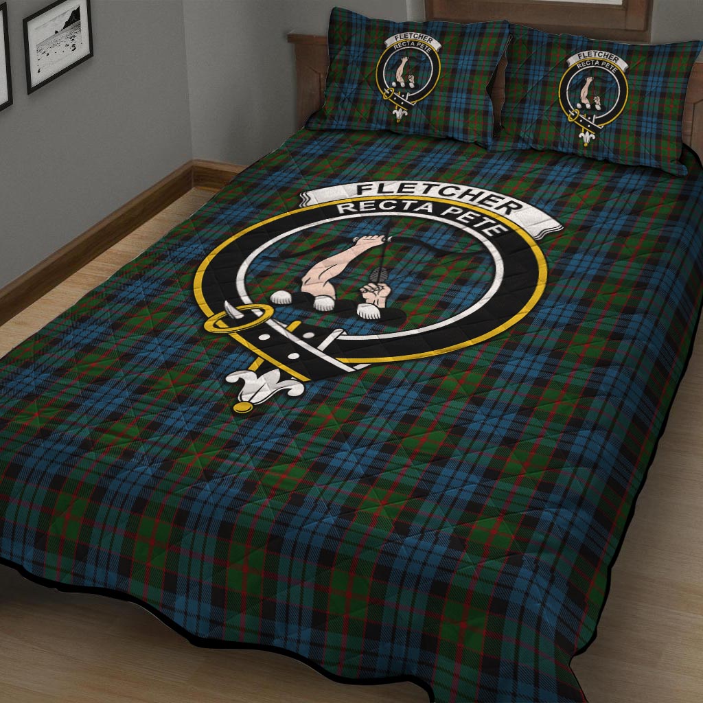 Fletcher of Dunans Tartan Quilt Bed Set with Family Crest - Tartan Vibes Clothing