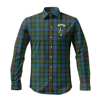 Fletcher of Dunans Tartan Long Sleeve Button Up Shirt with Family Crest