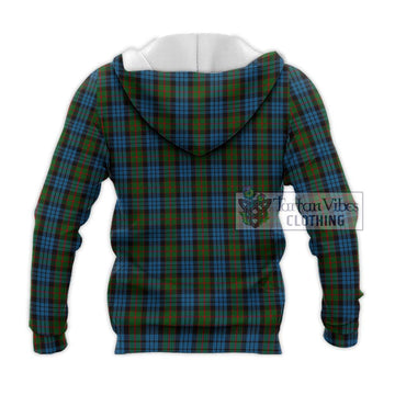 Fletcher of Dunans Tartan Knitted Hoodie with Family Crest DNA In Me Style