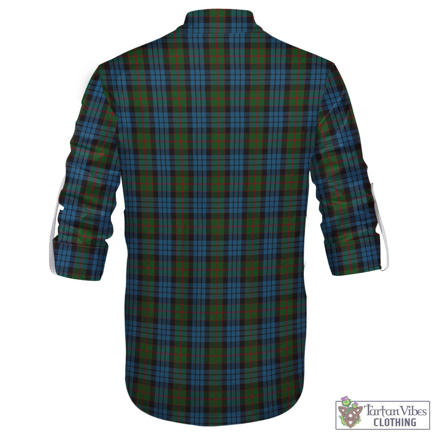 Tartan Vibes Clothing Fletcher of Dunans Tartan Men's Scottish Traditional Jacobite Ghillie Kilt Shirt