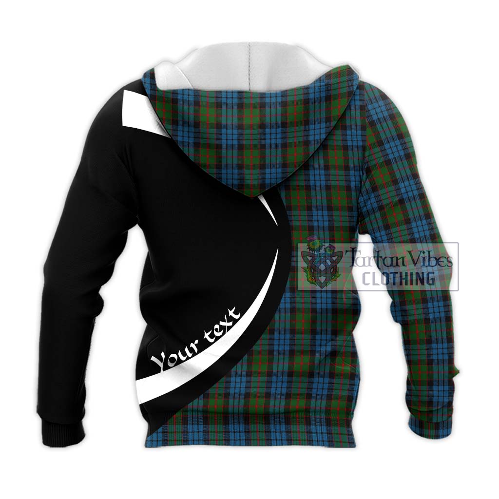 Fletcher of Dunans Tartan Knitted Hoodie with Family Crest Circle Style - Tartan Vibes Clothing