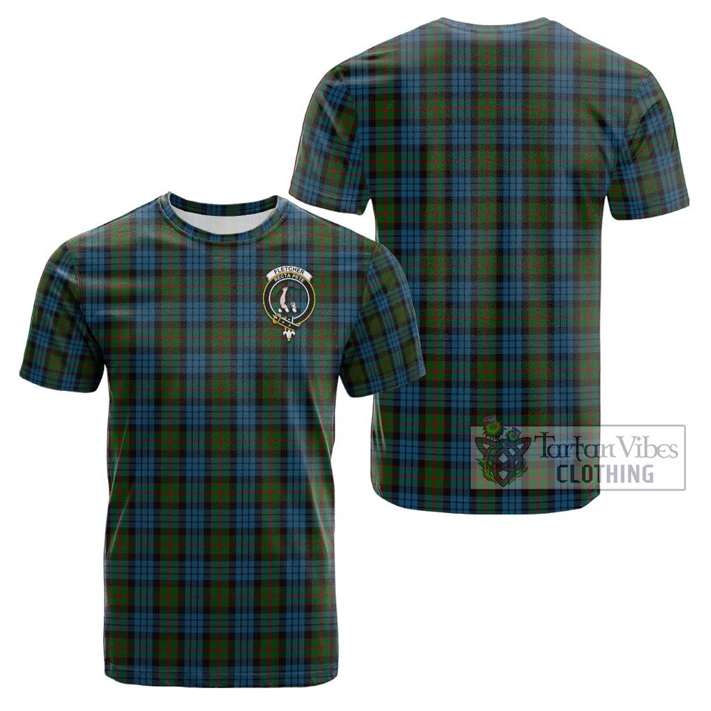 Fletcher of Dunans Tartan Cotton T-Shirt with Family Crest Kid's Shirt - Tartanvibesclothing Shop