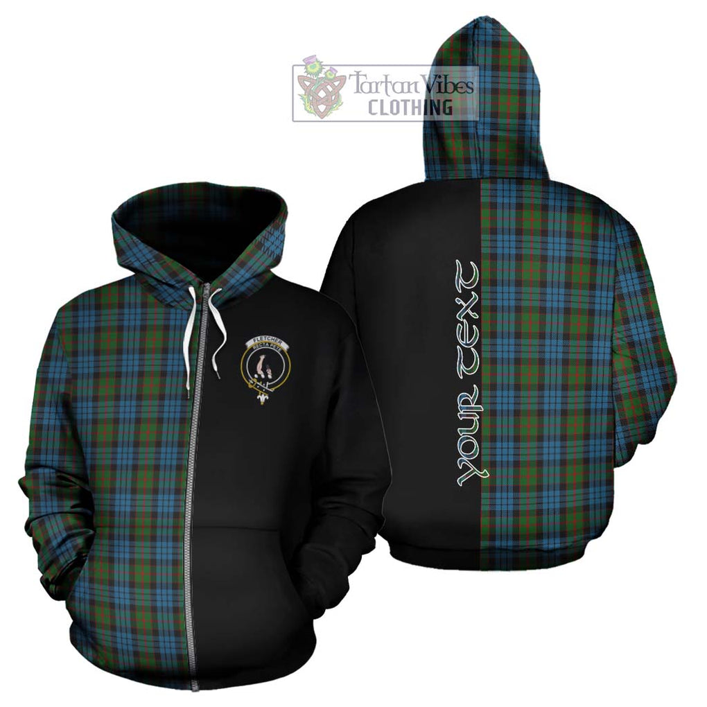 Fletcher of Dunans Tartan Hoodie with Family Crest and Half Of Me Style - Tartanvibesclothing Shop