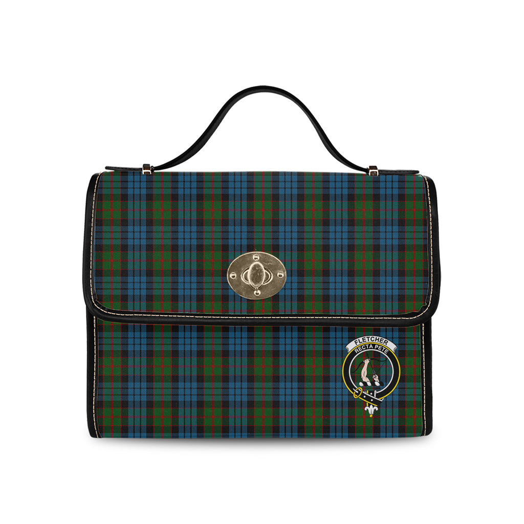 fletcher-of-dunans-tartan-leather-strap-waterproof-canvas-bag-with-family-crest