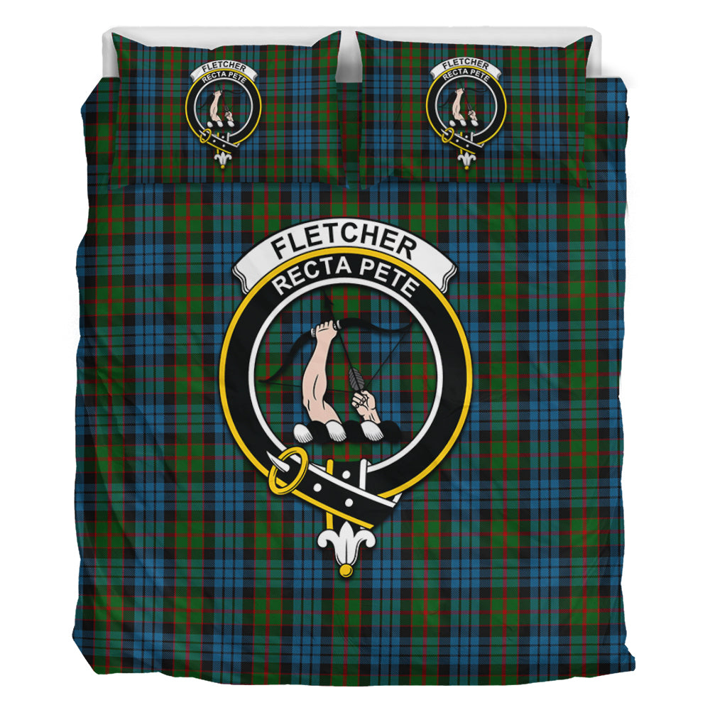 Fletcher of Dunans Tartan Bedding Set with Family Crest - Tartan Vibes Clothing