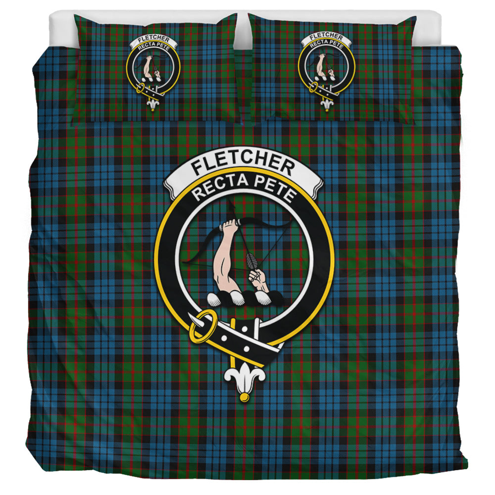 Fletcher of Dunans Tartan Bedding Set with Family Crest UK Bedding Set UK Super King 104*94 inch - Tartan Vibes Clothing