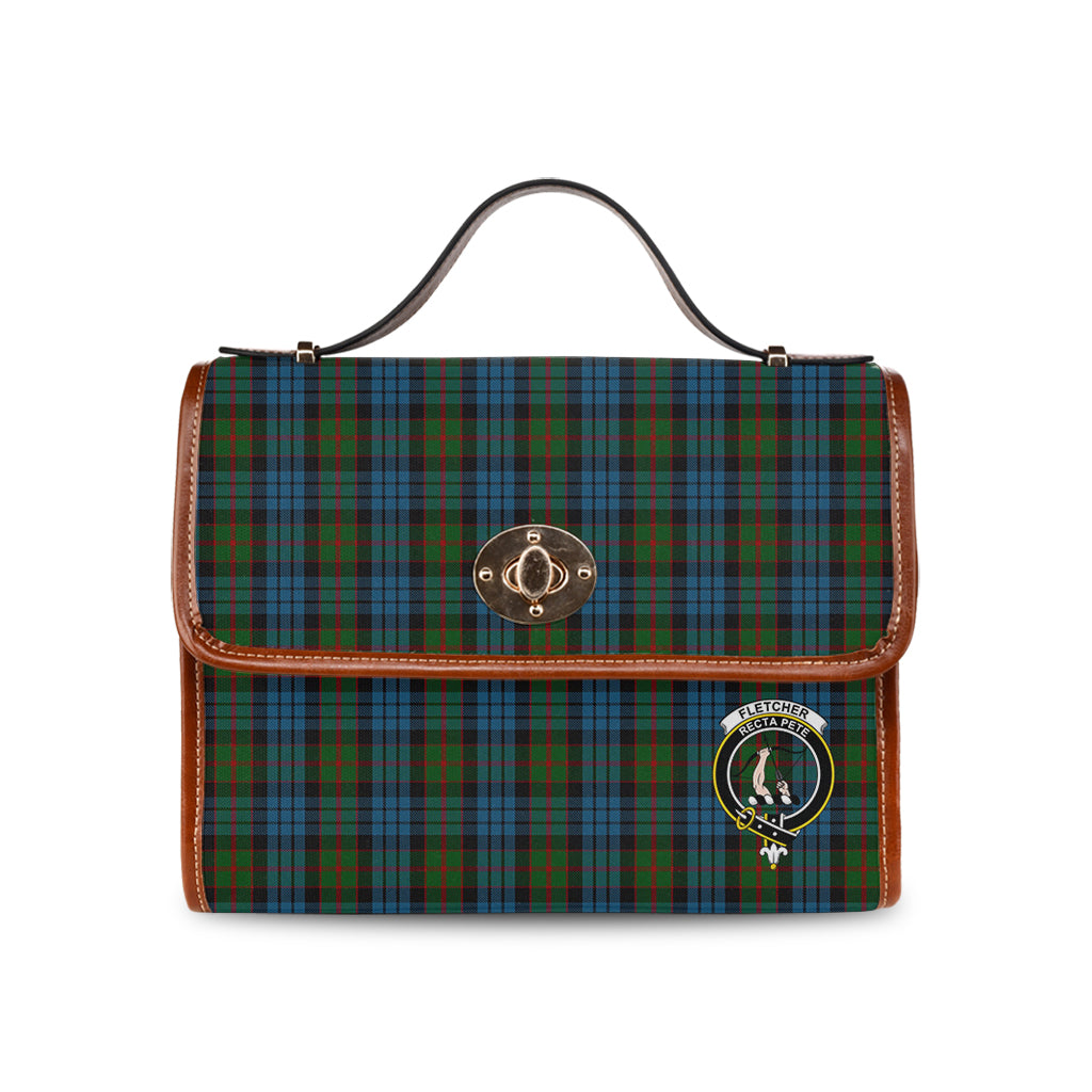 fletcher-of-dunans-tartan-leather-strap-waterproof-canvas-bag-with-family-crest