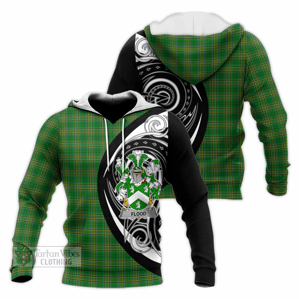 Flood Irish Clan Knitted Hoodie Celtic Circle Style - Tartan Vibes Clothing