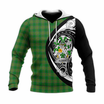 Flower Irish Clan Knitted Hoodie Celtic Circle Style Unisex Knitted Pullover Hoodie - Tartan Vibes Clothing