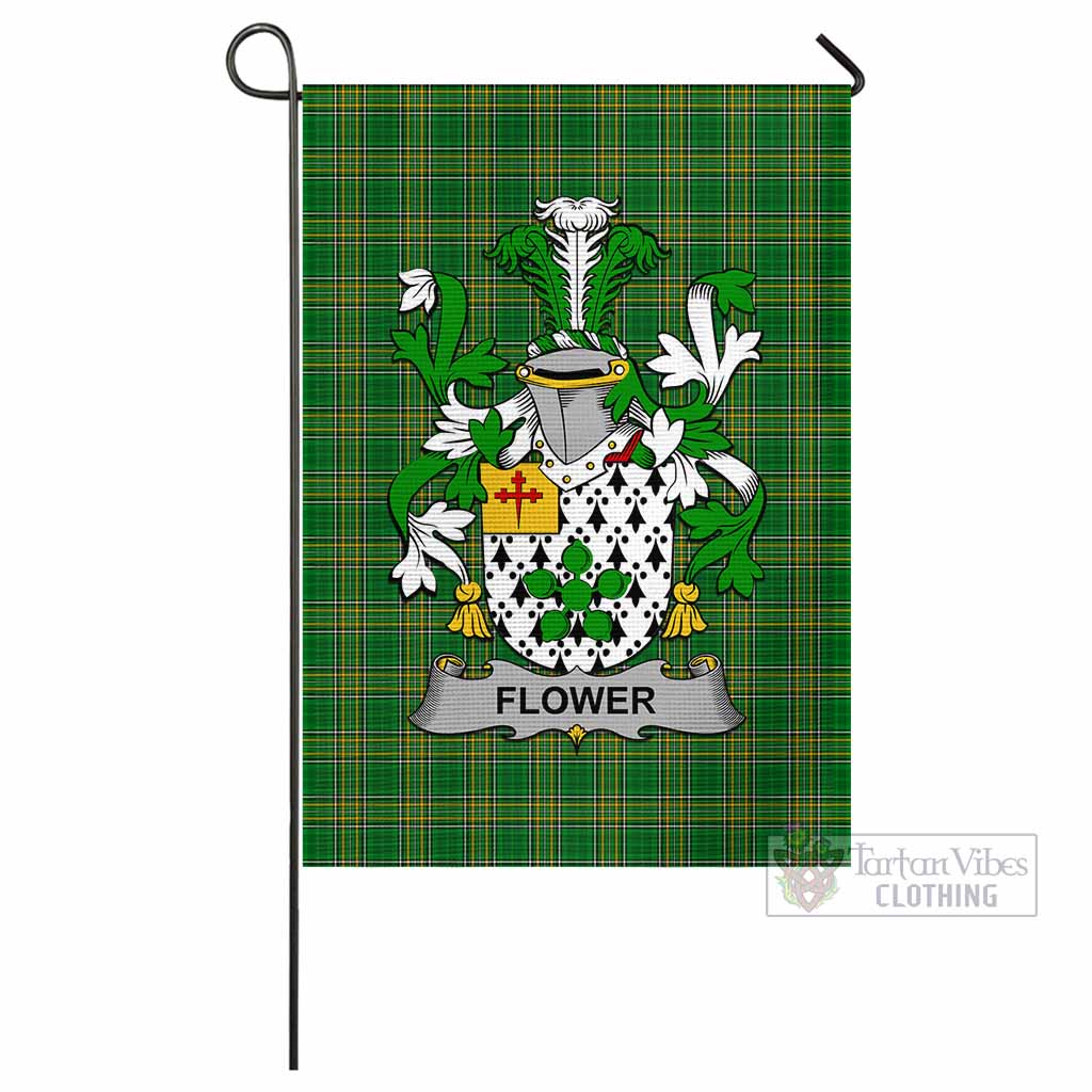 Tartan Vibes Clothing Flower Irish Clan Flag with Coat of Arms