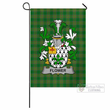 Flower Irish Clan Tartan Flag with Coat of Arms