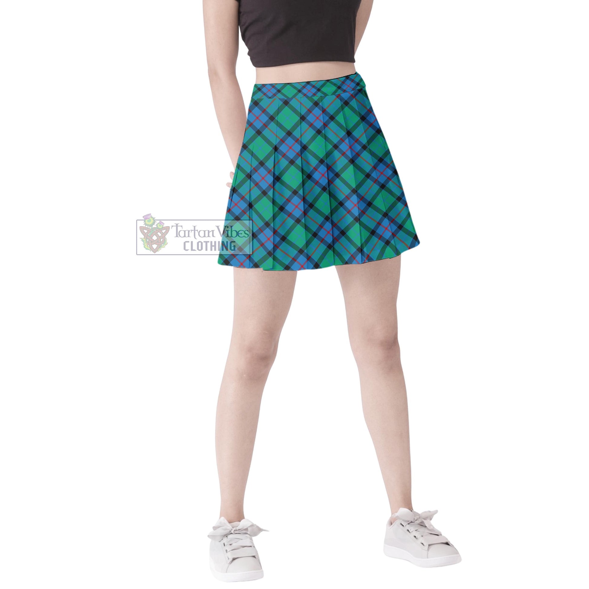 Tartan Vibes Clothing Flower Of Scotland Tartan Women's Plated Mini Skirt