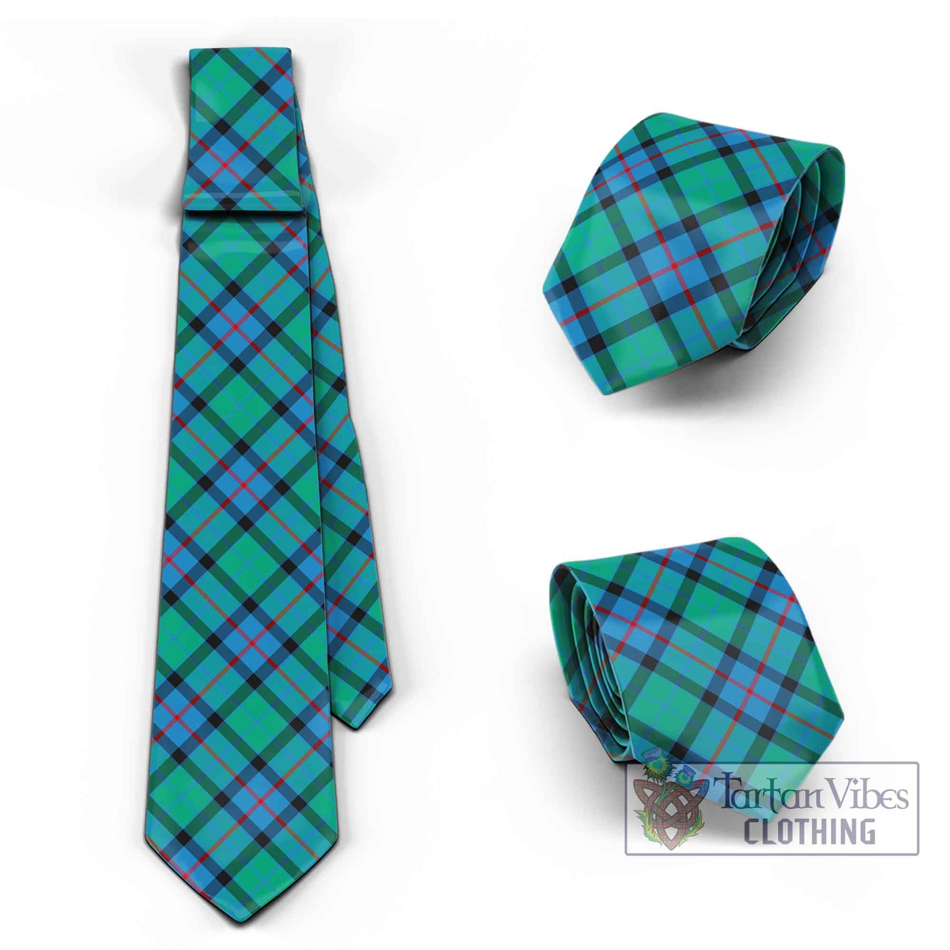 Tartan Vibes Clothing Flower Of Scotland Tartan Classic Necktie Cross Style