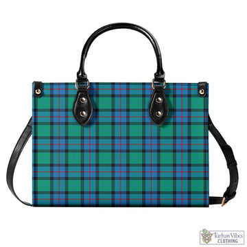 Flower Of Scotland Tartan Luxury Leather Handbags