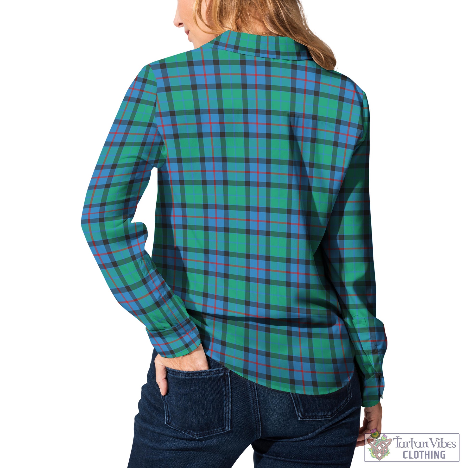 Flower Of Scotland Tartan Womens Casual Shirt